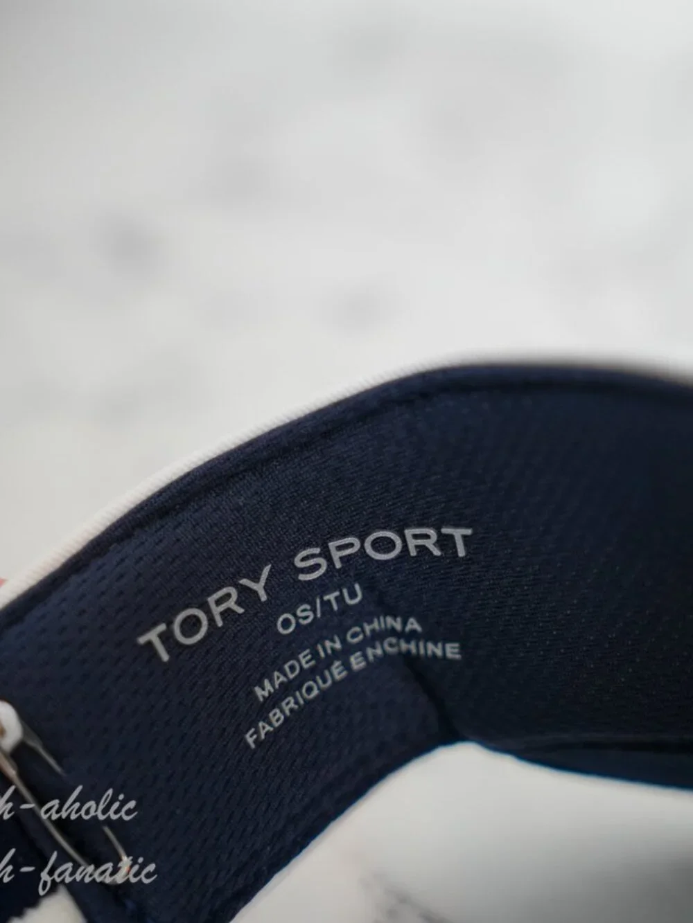 Tory Burch Sport Visor Performance Embroidered Big Logo Snow White NWT